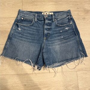AMO Distressed Blue Jean Shorts